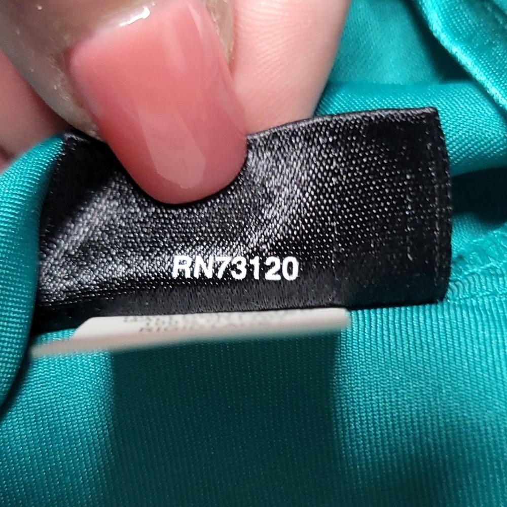 Fredericks of Hollywood Teal Satin Lace Trim Chemise Nightgown 6445 NEW Large - Picture 12 of 12